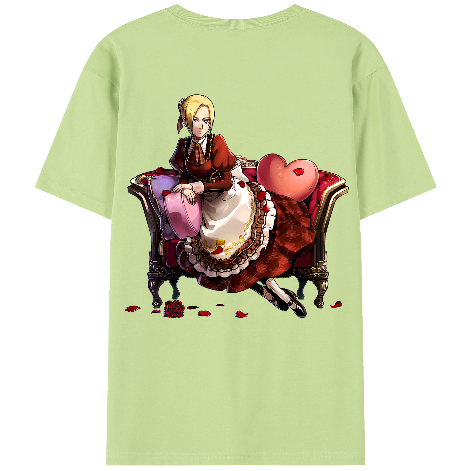 （画像用） 進撃の巨人 アニ・レオンハート Attack on Titan Annie Leonhart 綿100％半袖Tシャツ（背面プリント）